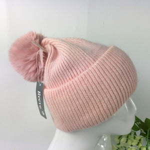 040-PomPom Hat-Pink