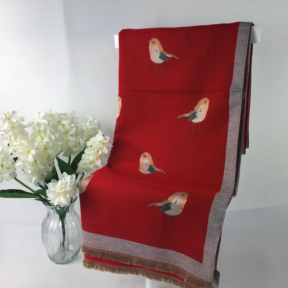 209- Robins Scarf- Red