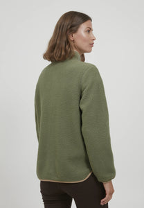 0887 Fransa Fleece Jacket- Forest Green
