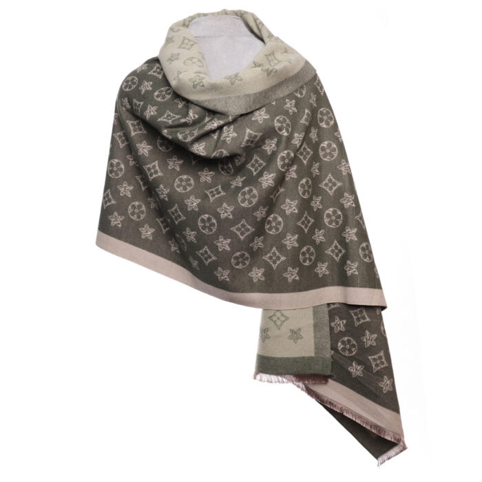 10302- Zelly Green Wrap Icon Scarf