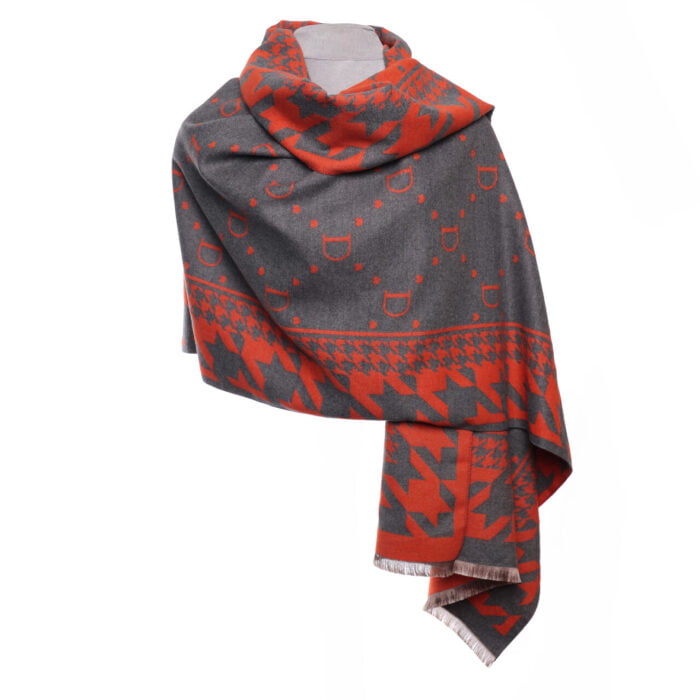 1030415 - D Wrap Scarf- Orange
