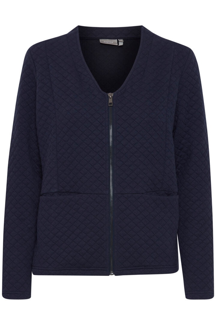1805- Navy Zip Jacket- Fransa