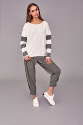 119 Naya Stripe Jumper - Green