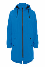 Load image into Gallery viewer, 2033- Hooded Longline Jacket- Blue- Fransa