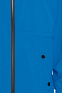 2033- Hooded Longline Jacket- Blue- Fransa