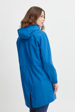 Load image into Gallery viewer, 2033- Hooded Longline Jacket- Blue- Fransa