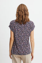 Load image into Gallery viewer, 0634- Purple Floral Mix Tee- Fransa