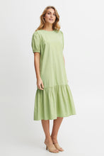 Load image into Gallery viewer, 2074- Short Sleeve Midi Dress- Forest Shade Green- Fransa