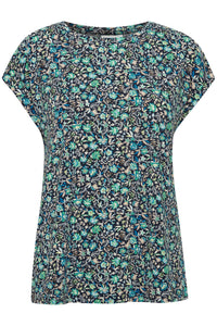 0634- Navy/Green Mix Tee- Fransa