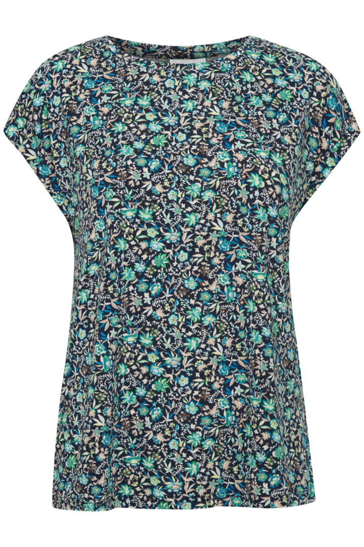 0634- Navy/Green Mix Tee- Fransa