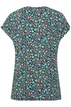 Load image into Gallery viewer, 0634- Navy/Green Mix Tee- Fransa