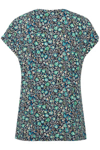 0634- Navy/Green Mix Tee- Fransa