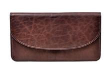 Load image into Gallery viewer, TK143 TINNAKEENLY LEATHERS Two Zip Compartment wallet purse Brown