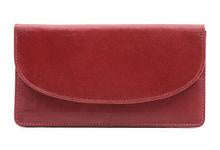 TK143 TINNAKEENLY LEATHERS Two Zip Compartment wallet purse RED
