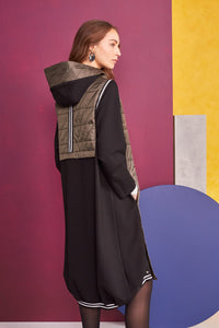 168 Coat with Eyelet stud/trim Khaki Naya