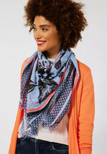 Load image into Gallery viewer, 571917- Blue Flower Square Scarf - Street One