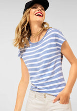 Load image into Gallery viewer, 318333-Blue Stripe T-Shirt - Street One