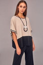 Load image into Gallery viewer, 204 Naya Two Tone Top - Black