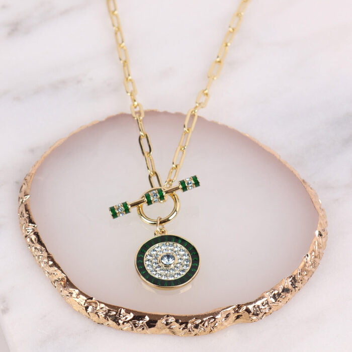 2058702- Florence Necklace- Green- Zelly