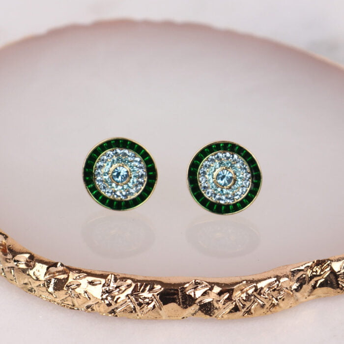 2058802- Florence Earrings- Green- Zelly
