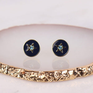 2059214- Camille Earrings- Navy- Zelly