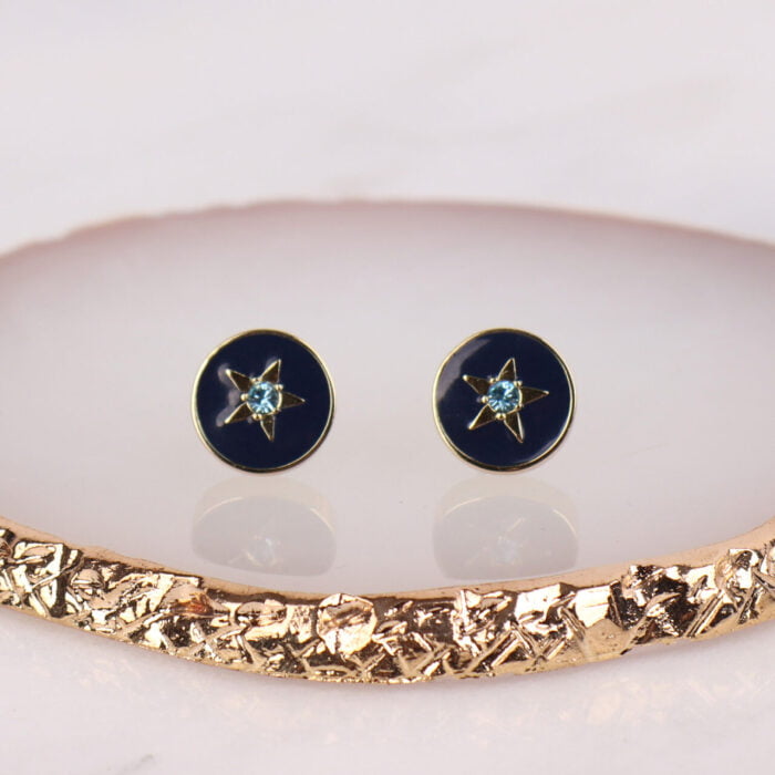 2059214- Camille Earrings- Navy- Zelly
