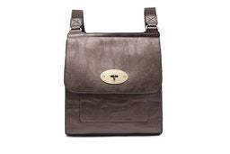 21601- Flap Over Crossbody Bag-Silver Grey