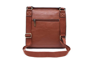 21601- Flap Over Crossbody Bag-Silver Grey