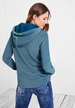 Load image into Gallery viewer, 319396- Fine Stripe Zip Hoody-Teal- Cecil