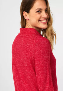 318877- Red Cosy High Collar Jumper - Cecil