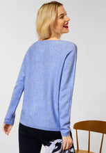 Load image into Gallery viewer, 301803- Blue V-neck Jumper - Street One