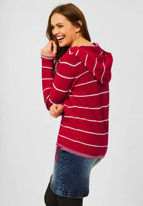 301780- Red Striped Hoody- Cecil