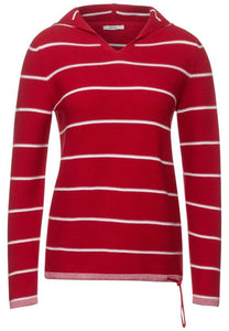 301780- Red Striped Hoody- Cecil