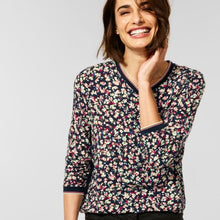 Load image into Gallery viewer, 317372- Flower Print Sports Cuff Top - Cecil