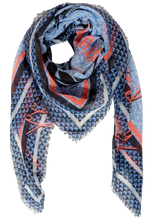 Load image into Gallery viewer, 571917- Blue Flower Square Scarf - Street One