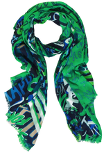 Load image into Gallery viewer, 571906- Green Print Scarf - Cecil