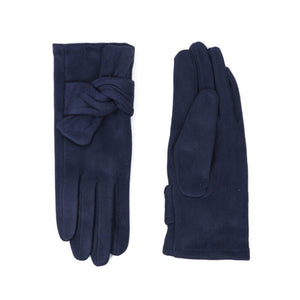 40020014- Gloves with Knot Detail- Navy- Zelly