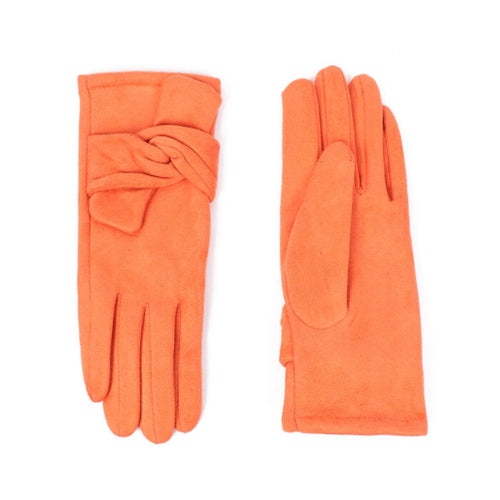 40020015- Gloves with Knot Detail- Orange- Zelly
