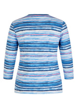 Load image into Gallery viewer, 111356- Stripe Round-neck Top-Rabe