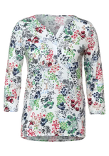 Load image into Gallery viewer, 318454- White Printed Top - Cecil