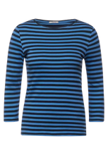 Load image into Gallery viewer, 318453- Navy Stripe Top - Cecil