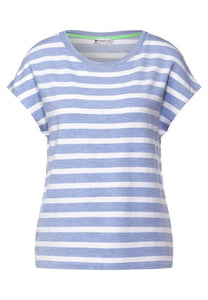 318333-Blue Stripe T-Shirt - Street One