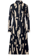 Load image into Gallery viewer, 143432- Long Sleeve Printed Midi Dress- Deep Navy- Street one