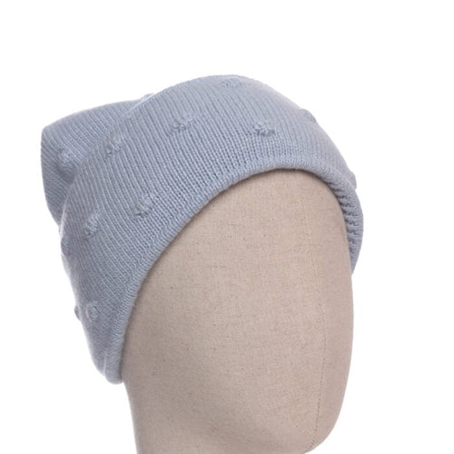5000802- Bobbled beanie Hat-Blue- Zelly