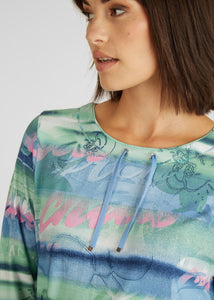 111352- Rabe T-shirt with Drawstring Collar