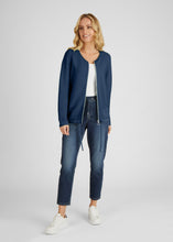 Load image into Gallery viewer, 111530- Rabe Zip Front Cardigan- Navy