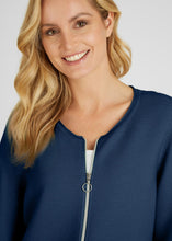 Load image into Gallery viewer, 111530- Rabe Zip Front Cardigan- Navy