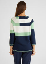 Load image into Gallery viewer, 111621- Rabe Knit Print Jumper- Green/Navy