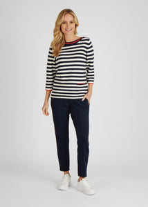 113617 - Navy & Cream Strip jumper - Rabe