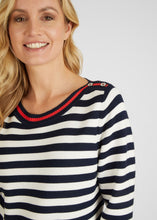 Load image into Gallery viewer, 113617 - Navy &amp; Cream Strip jumper - Rabe